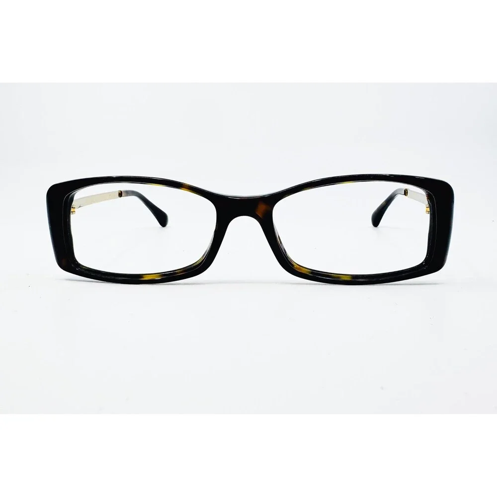 Chanel Eyeglasses Women Tortoise Gold Camellia Flower 3195 51-16-135